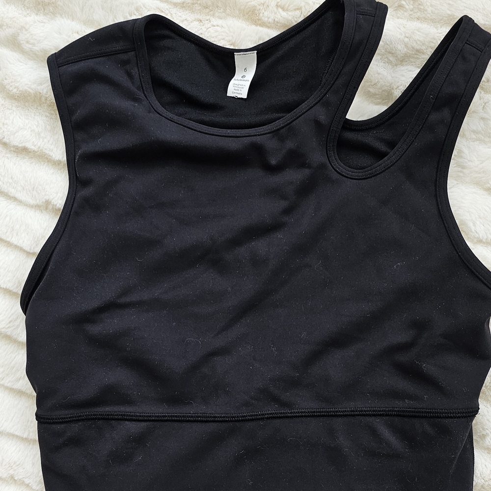 Womens Lululemon Athletica Black Tank Top Size 6